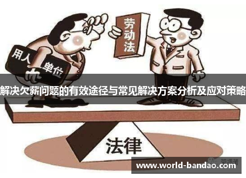 解决欠薪问题的有效途径与常见解决方案分析及应对策略